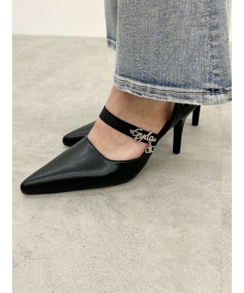 GYDA（ジェイダ） パンプス heelストラップモチーフ付きポインテッド