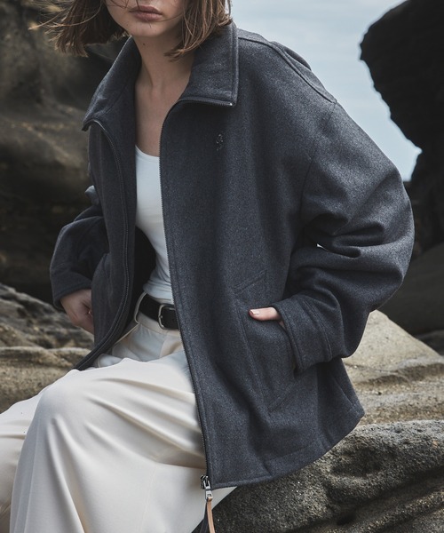 CIASENSE ブルゾン アウター High neck zip-up short blouson