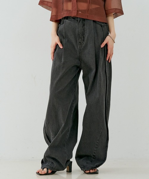 NOMINE（ノミネ） ジーンズ デニム デニムパンツ サイドライン タック