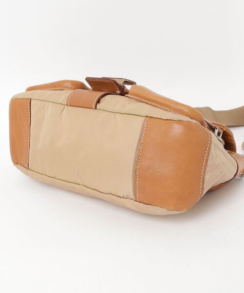 PRADA（プラダ） 三角ロゴ ショルダーバッグ - ベージュ レディース