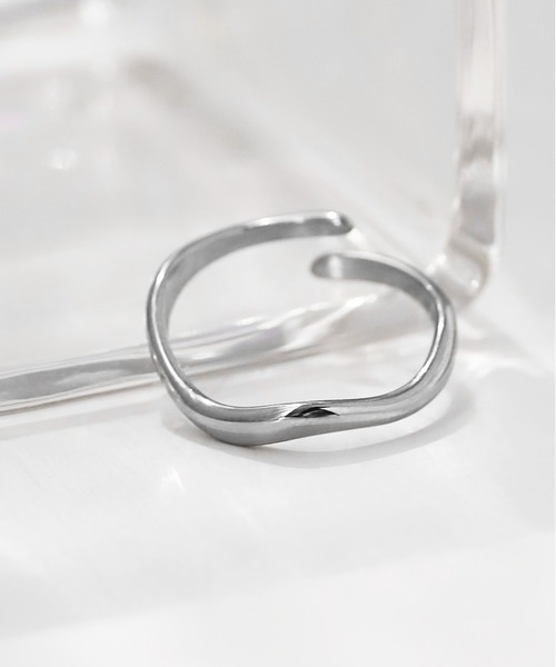 ANEMONE（アネモネ） 指輪 リング 「ステンレス」ウェーブメタルリング