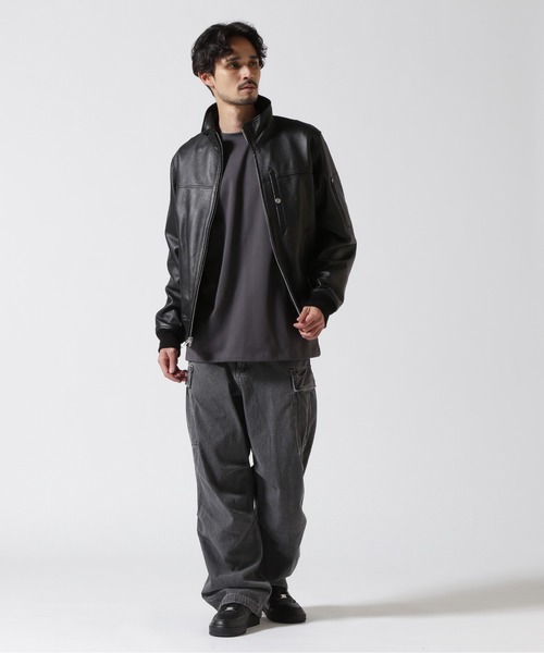 AVIREX（アヴィレックス） ma1 ma-1 STAND LEATHER MA-1 MOD JACKET