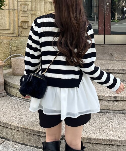 prose verse（プロズヴェール） ニット セーター 裾オーガンジー