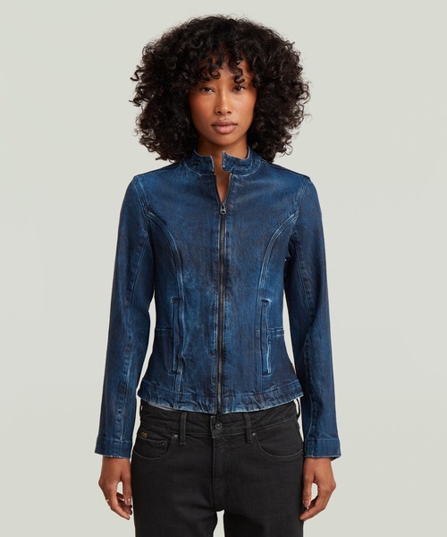 G-STAR RAW デニムジャケット gジャン Moto Slim Overshirt/シングル