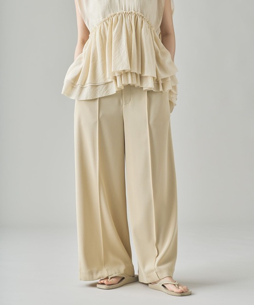 Curensology（カレンソロジー） パンツ /ツイル2WAYワイドパンツ