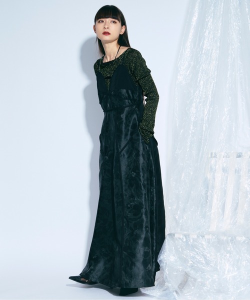 Ezick ワンピース Piping line ジャガードキャミドレス : ZOZOTOWN