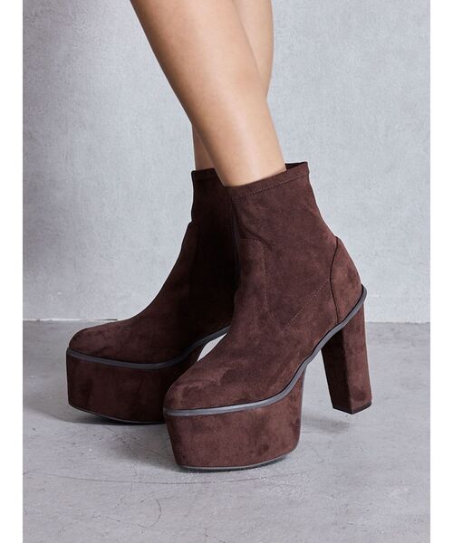 GYDA（ジェイダ） ブーツ 厚底 太ヒール バルキーショートブーツ