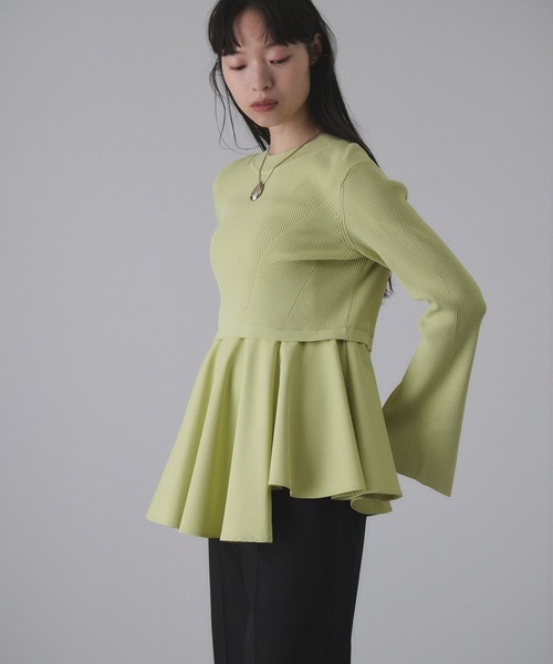 ADAM ET ROPE'（アダムエロペ） tシャツ 「サステナブル」ペプラム