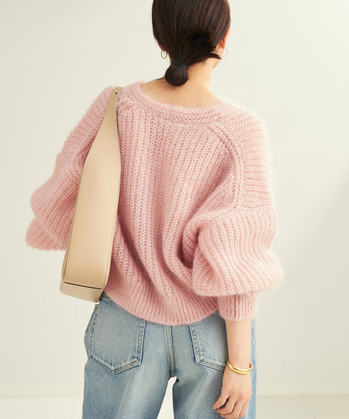 plage（プラージュ） ニット セーター キッドモヘヤMix カタアゼ V