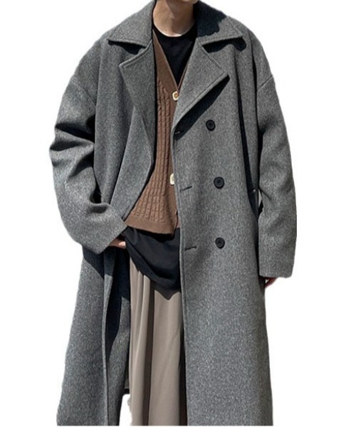 link lot チェスターコート コート メルトンタッチダブルチェスター