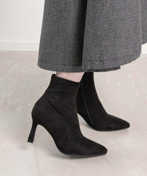 RANDA（ランダ） ブーツ 晴雨兼用 ポインテッドトゥヒールブーツ