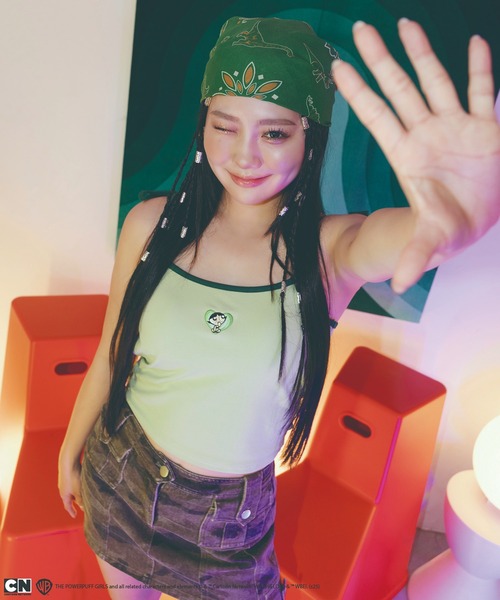 4GEEKs by SPIRALGIRL キャミソール 「THE POWERPUFF GIRLS」肩リボン