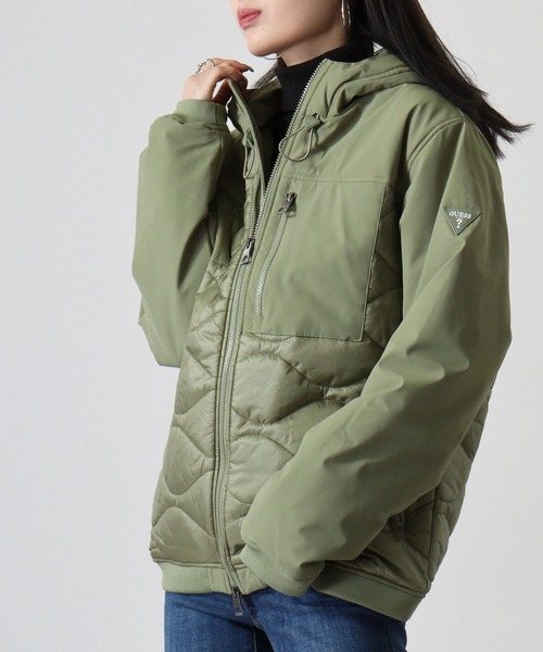 GUESS（ゲス） ダウンジャケット ダウン GUESS FUNCTIONAL QUILTED