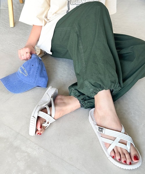 Java サンダル ジャバコラボ」クロスストラップサンダル レディース