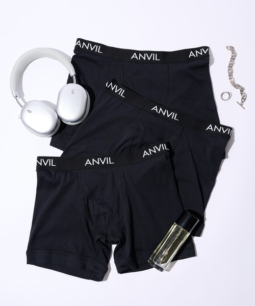 anvil（アンビル） ボクサーパンツ 「ANVIL」3Pコットン100%ボクサー