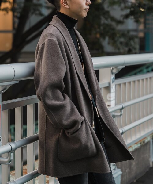 EDIFICE（エディフィス） チェスターコート LARGE ブラウン メンズ