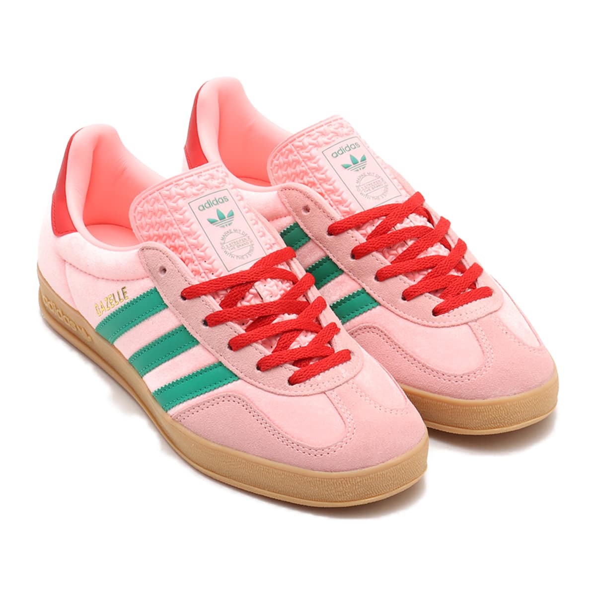 adidas GAZELLE INDOOR W COURT GREEN/GLOW PINK/GUM（アディダス