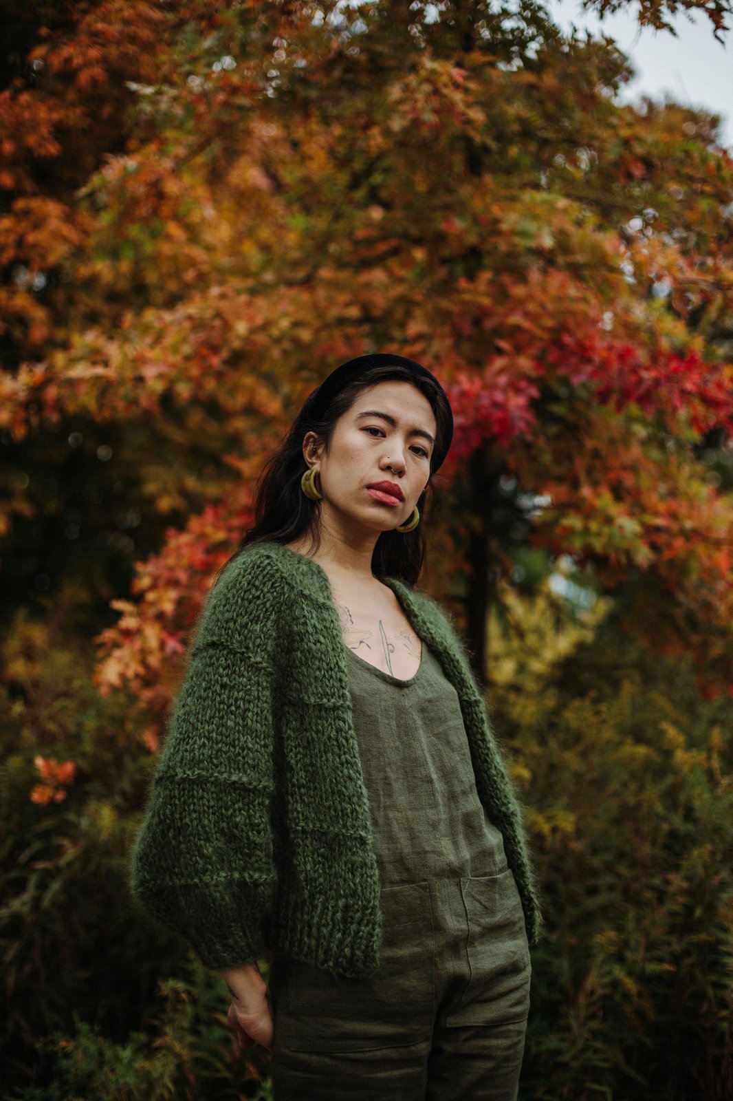 Tofino Mohair Cardigan (in moss-more colours) | good night, day