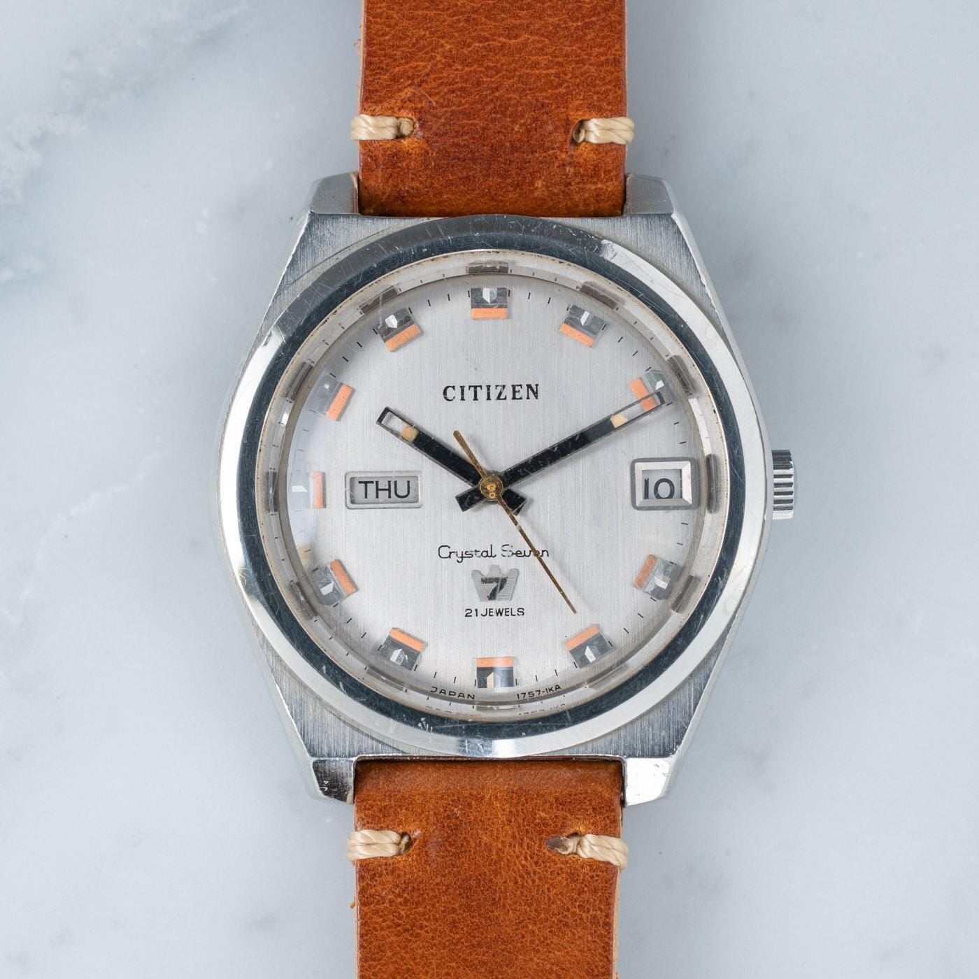 シチズン クリスタルセブン シルバーグレー ダイアル 1960年代