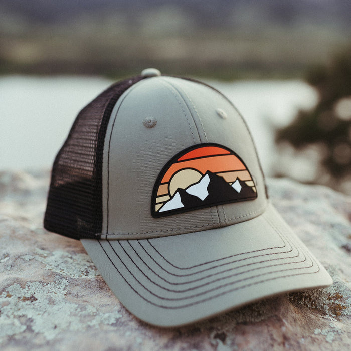 Mountain Range Classic Trucker Hat olive — Atomicchild