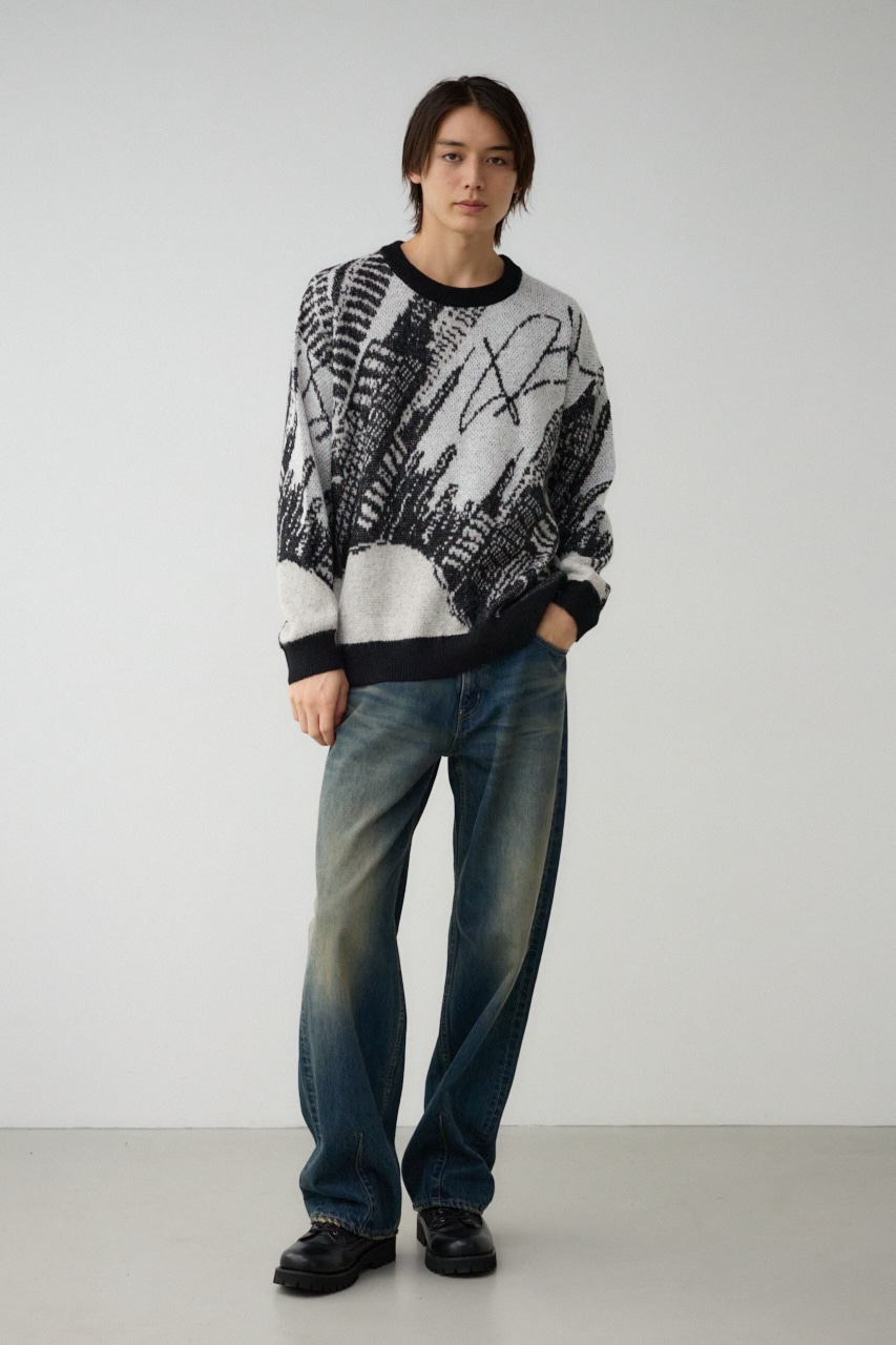 ビッグシティージャガードニット｜MEN｜251HAT70-399I｜AZUL BY MOUSSY