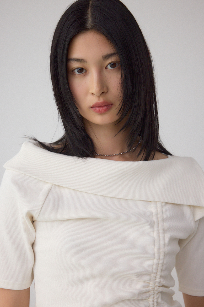 スクエアネックドロストカットトップス｜WOMEN｜250ISC80-434D｜AZUL