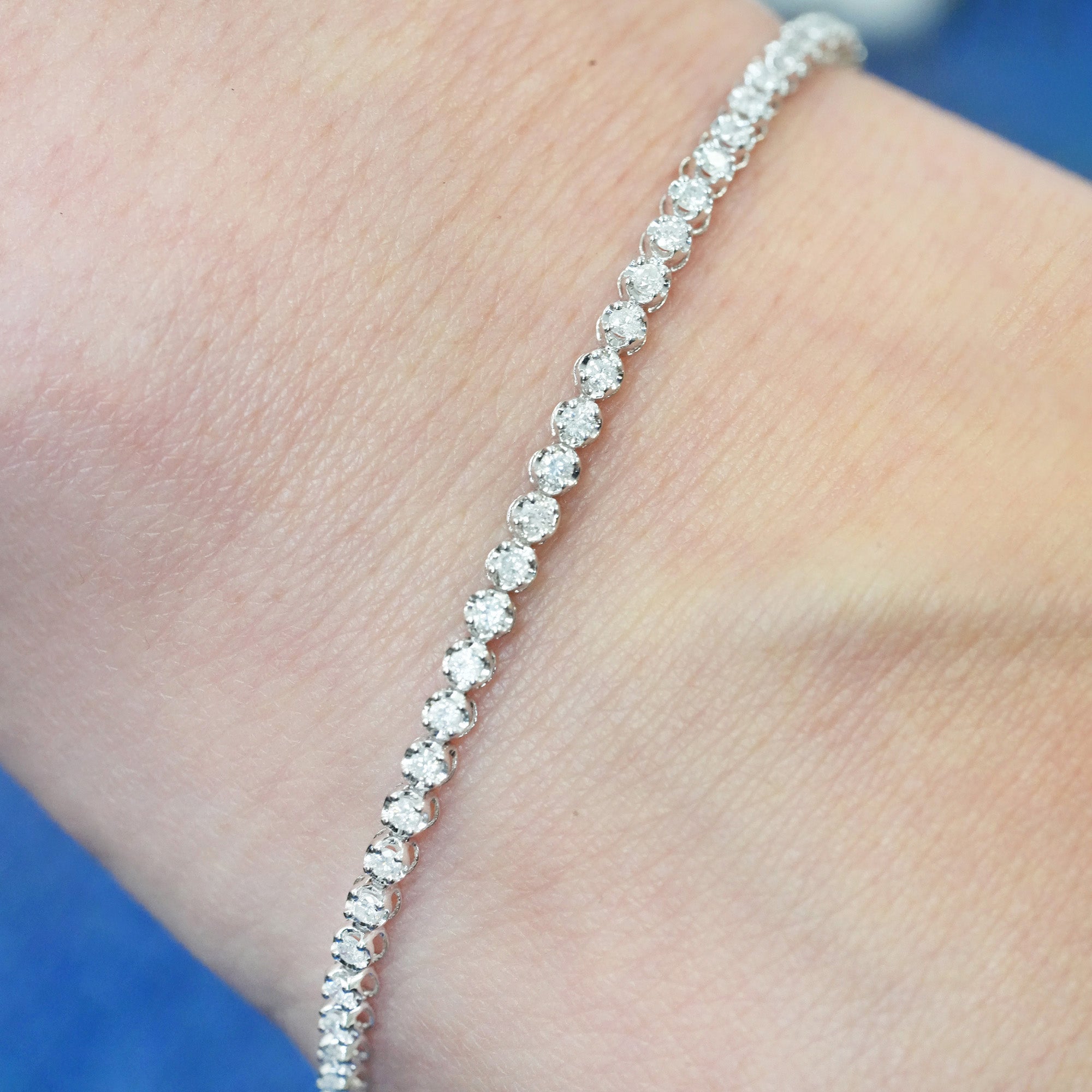 ダイヤモンド テニスブレスレット – K18WG / YG / PG、1.0ct