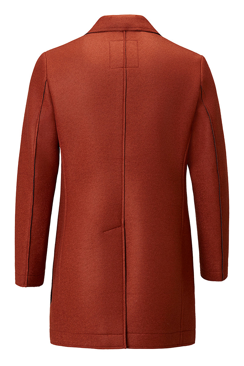 AND153 ボンディングチェスターコート / COL：RUGGINE オレンジ系 BOB