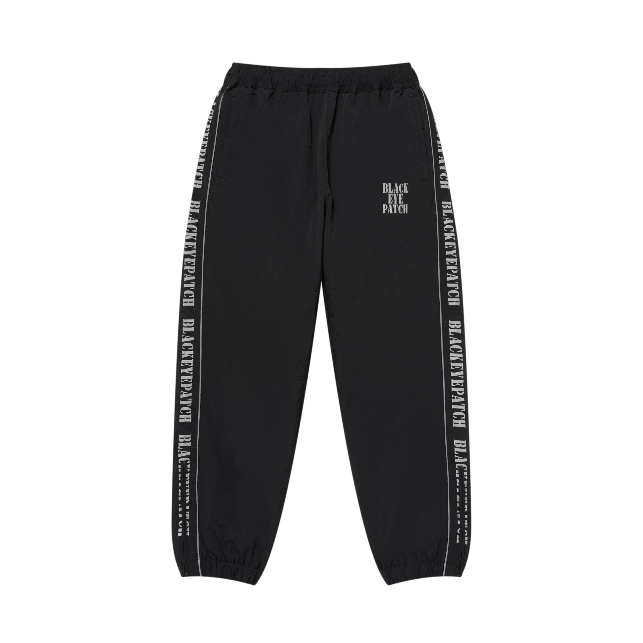REFLECTIVE STENCIL LOGO TRACK PANTS BLACK – BlackEyePatch