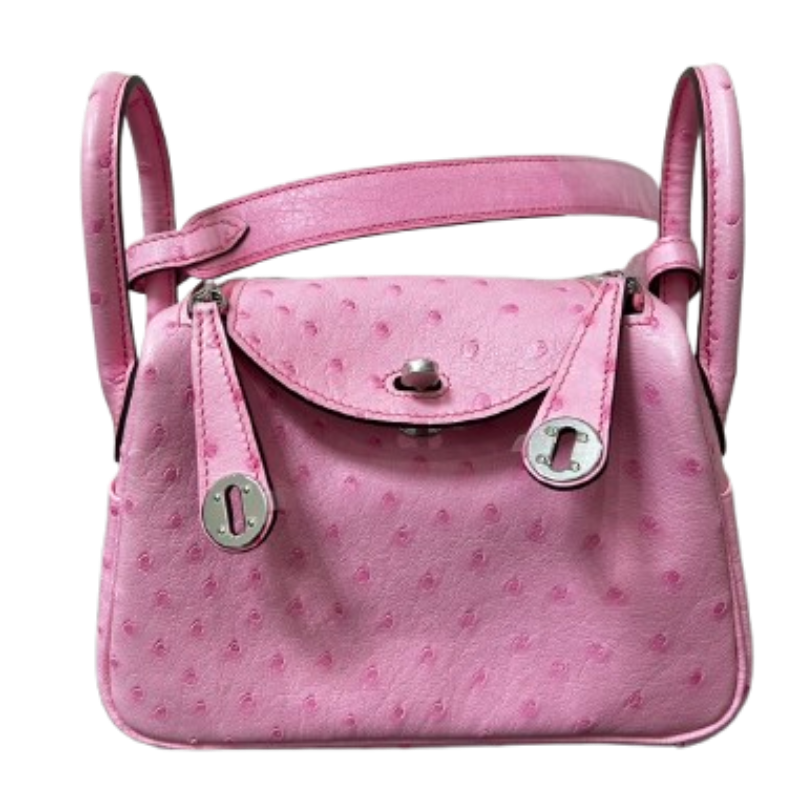 エルメス ミニリンディ オーストリッチ ピンク U刻印 SV金具｜ブランド