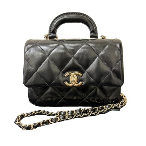 マトラッセ20 トップハンドル 2Wayバッグ シャイニーラムスキン