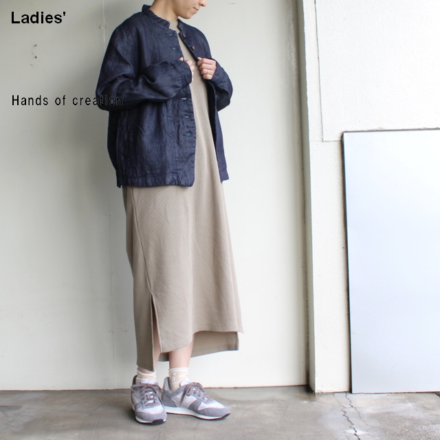 Hands of creation リネンデニムスタンドカラーJK 1910402