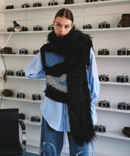 seyto（セイト）の「Multi way volume long fur muffler / マルチ