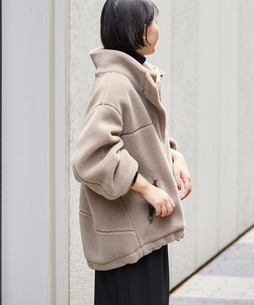 FRAMeWORK（フレームワーク）の「ウール混ボアスタンドブルゾン