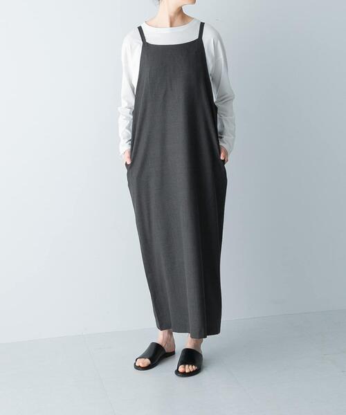 かぐれ（カグレ）の「『2WAY仕様』ウールトロVネックワンピース
