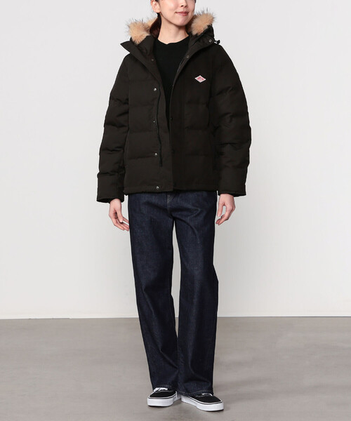 DANTON | ポリエステルタッサー ファーフード ダウンジャケット WOMEN