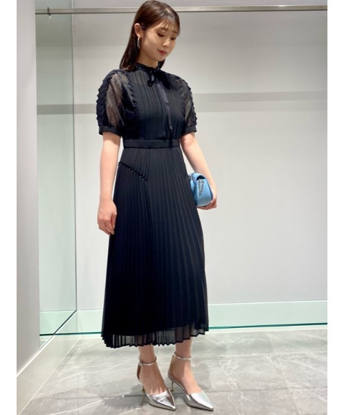 CELFORD（セルフォード）の「シフォン×チュールレースプリーツワンピ