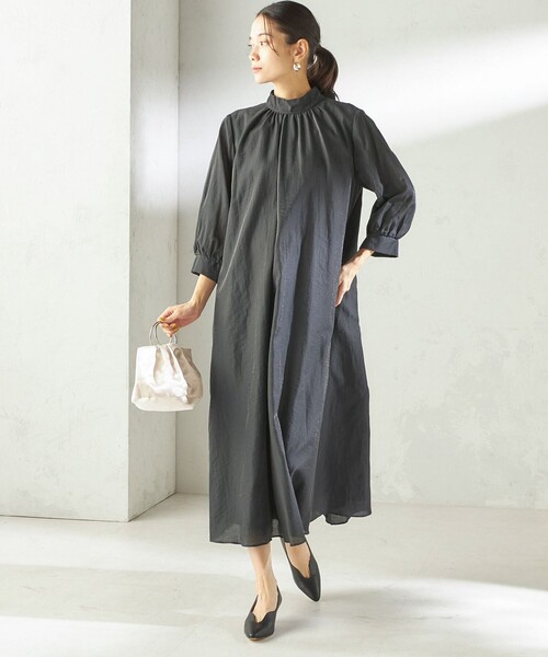 SHIPS別注】kaene:2WAY ボウタイ ロング ワンピース（セレモニー対応可