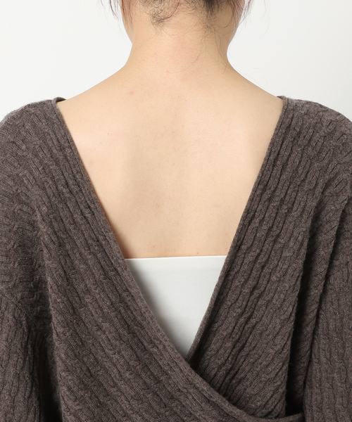 Noble（ノーブル）の「2WAY ケーブルカシュクールニット（ニット