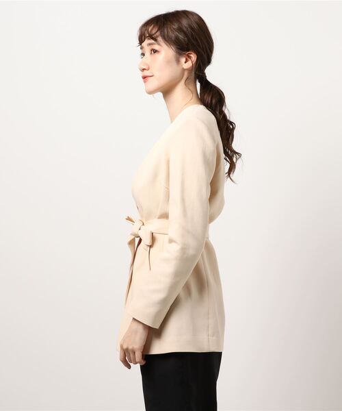 ANAYI（アナイ）の「コットンダブルクロスノーカラー ジャケット