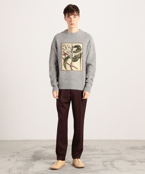 caban（キャバン）の「□CABaN ウールカシミヤ アートフレーム クルー