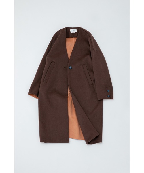 ENFOLD（エンフォルド）の「ウールリバー ノーカラーコート（ノー