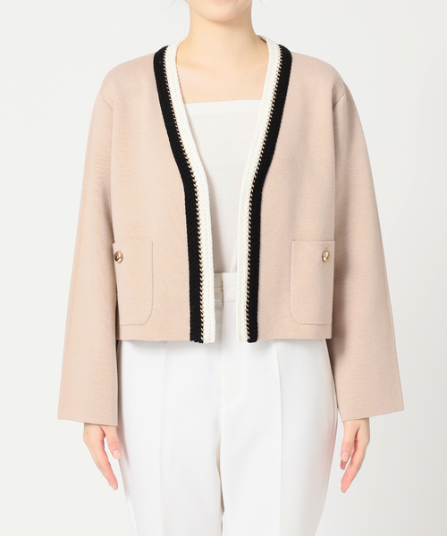 Noble（ノーブル）の「ライト配色トリミングミラノリブショート