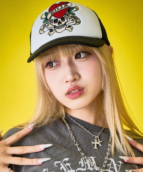 A'GEM/9 × .kom 『A'GEM/9/エージェムナイン』 Ed HardyメッシュCAP A