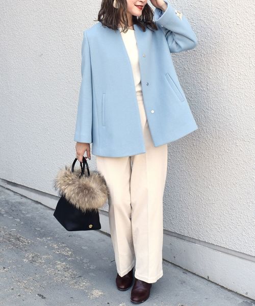 SHIPS（シップス）の「SUPER140キーネックショートコート◇（その他