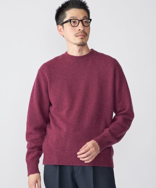 セール】SHIPS: ヤク ウール 5ゲージ クルーネック ニット（ニット