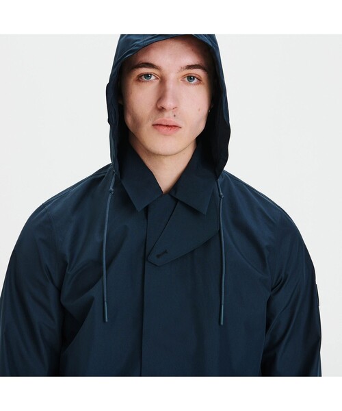 AIGLE（エーグル）の「ゴアテックス フード付きステンカラーコート