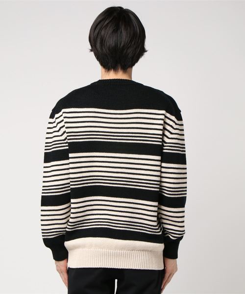 セール】【BATONER】 ボーダークルーネック（ニット/セーター