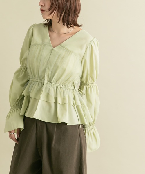 KBF（ケイビーエフ）の「2WAYチュールドッキングブラウス（シャツ