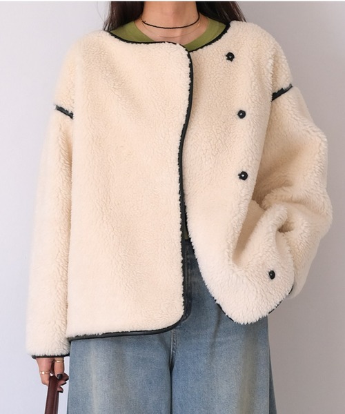 AKTE（アクテ）の「ボアミドルブルゾン（ブルゾン）」 - WEAR